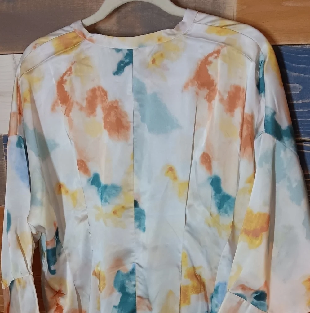 Satin Swinsuit Cover Up. Zapelle 14 Watercolors